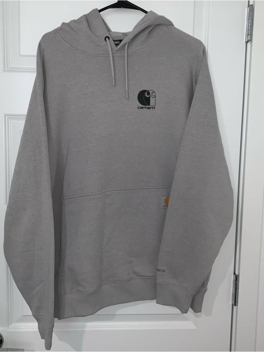 Carhartt Light Gray Small Logo Pullover Hoodie